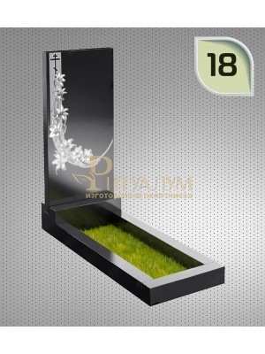 Памятник из гранита "Клипарт" с оформлением 18 — ritualum.ru