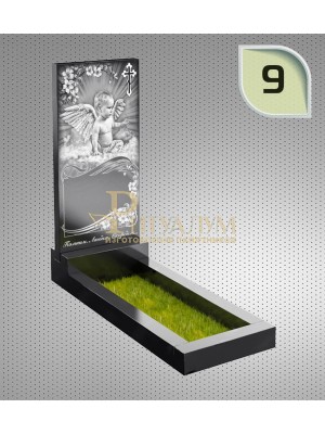 Памятник из гранита "Клипарт" с оформлением 9 — ritualum.ru