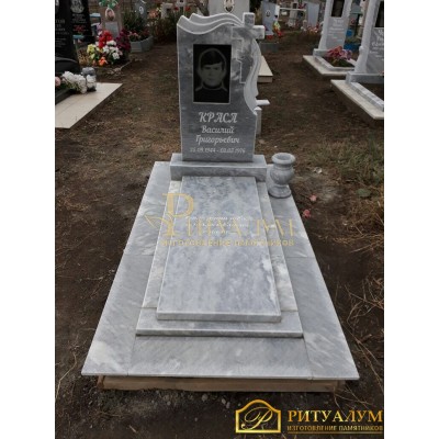Памятник из мрамора - Крест-вуаль   PM0007 — ritualum.ru
