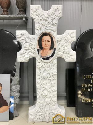 Белый крест (комплект №15)  — ritualum.ru